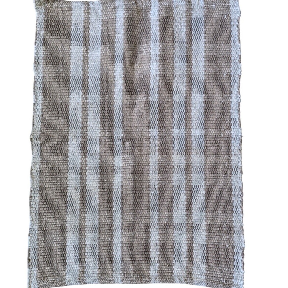 Huntington Home 100% Cotton Braided Rag Rug Made in India Browns 32" x 24"